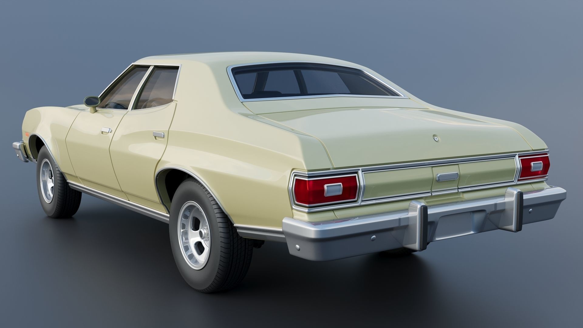 Gran Torino 4-Door Sedan 1974 3D print model_4