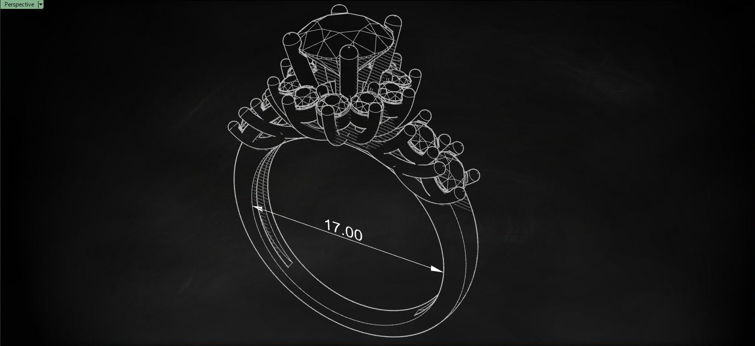 Women Ring 3D print model_4