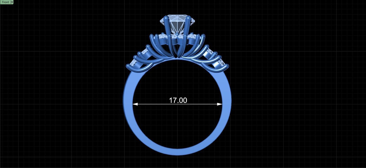 Women Ring 3D print model_6