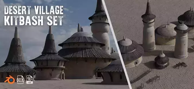 Desert Village Kitbash Set