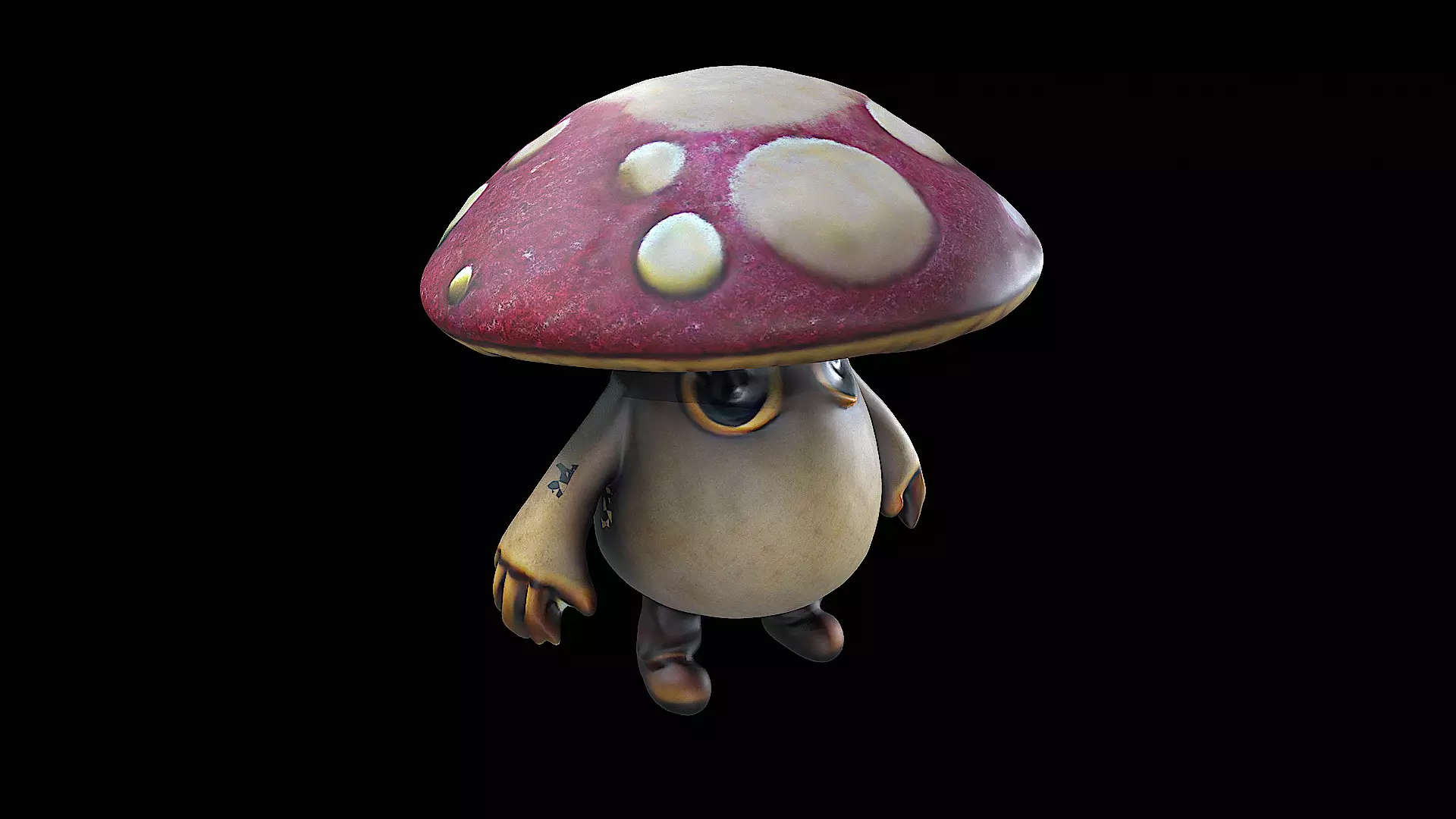 mushroom character 3D model_0