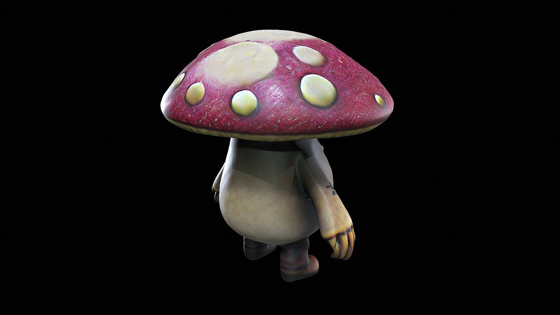 mushroom character 3D model_2