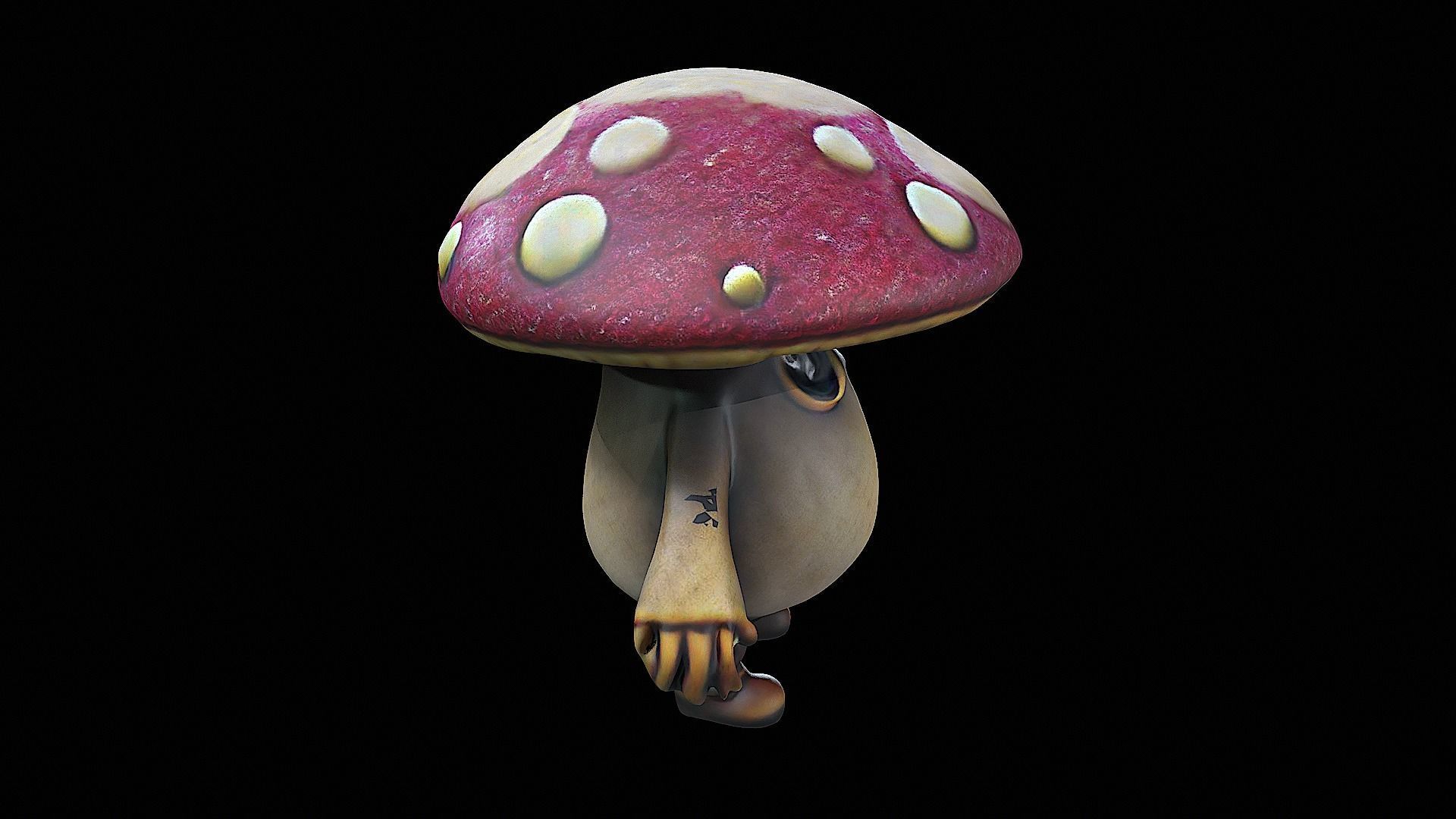 mushroom character 3D model_1