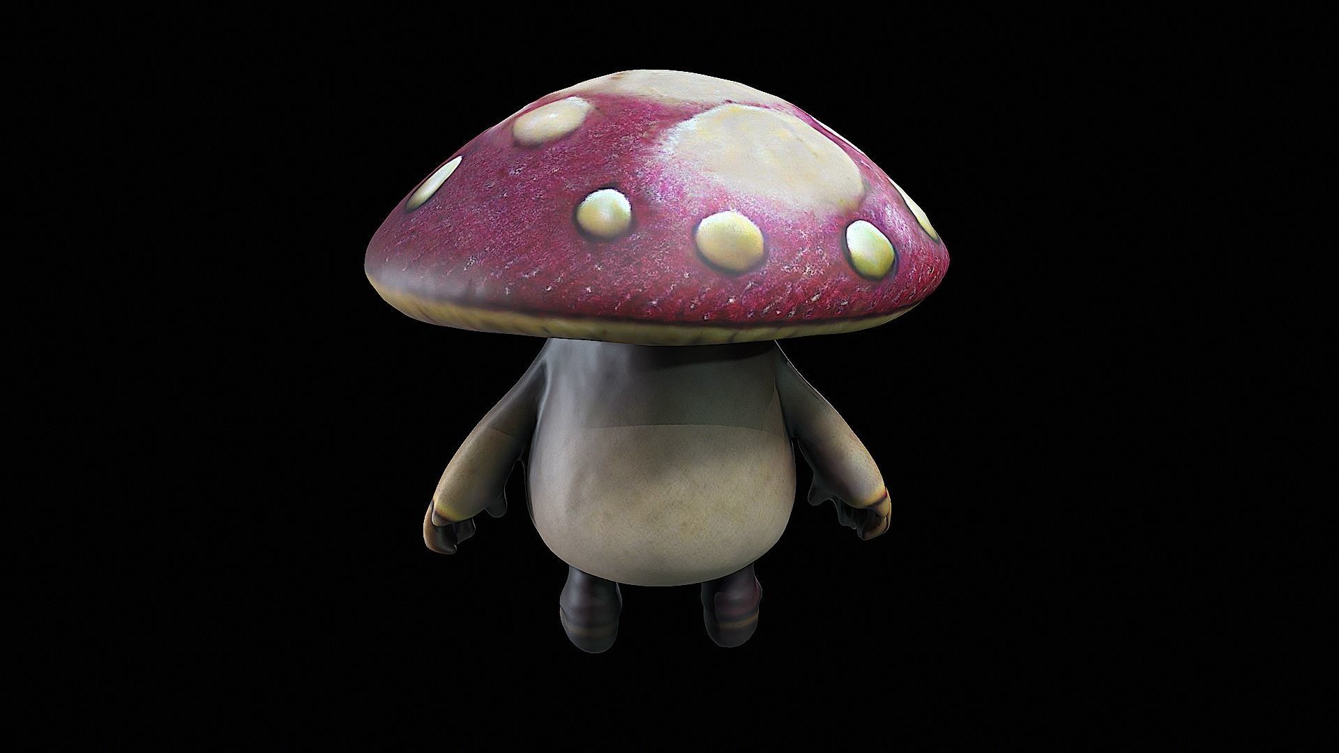 mushroom character 3D model_3