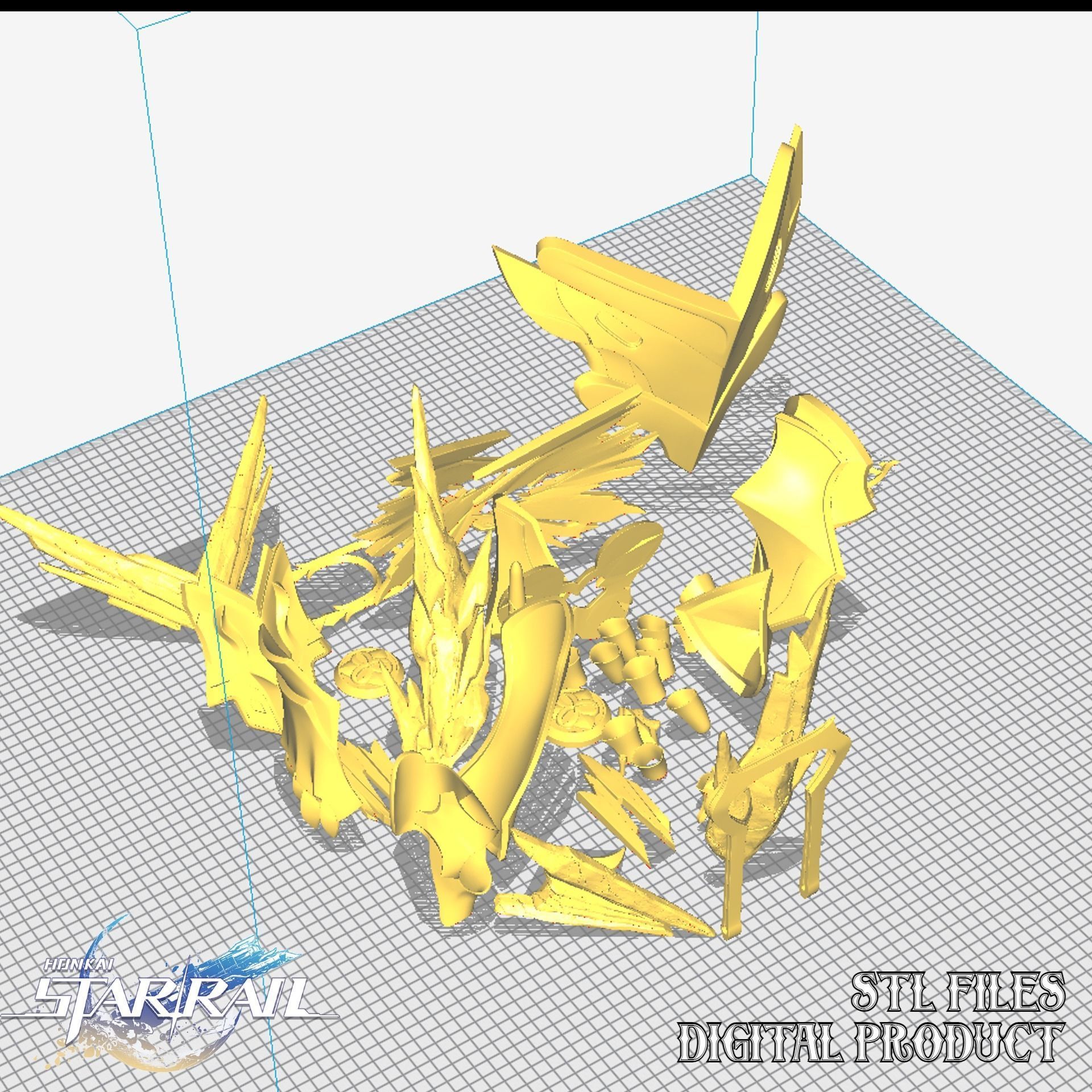 Gepard Accessories Cosplay Set Honkai Star Rail STL 3D print model_14