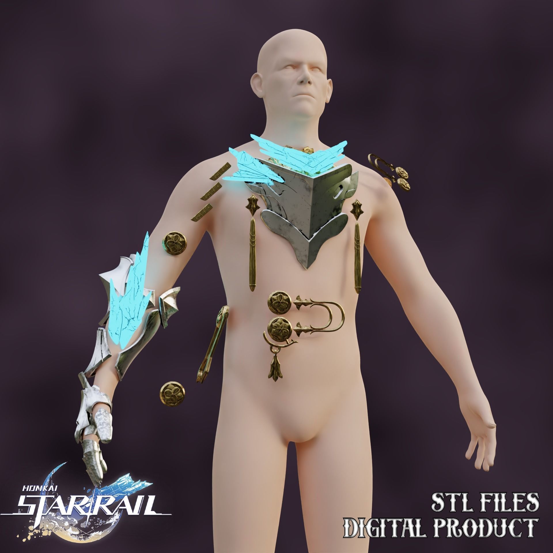 Gepard Accessories Cosplay Set Honkai Star Rail STL 3D print model_13