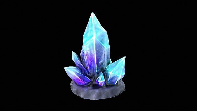 glowing crystal 3D model