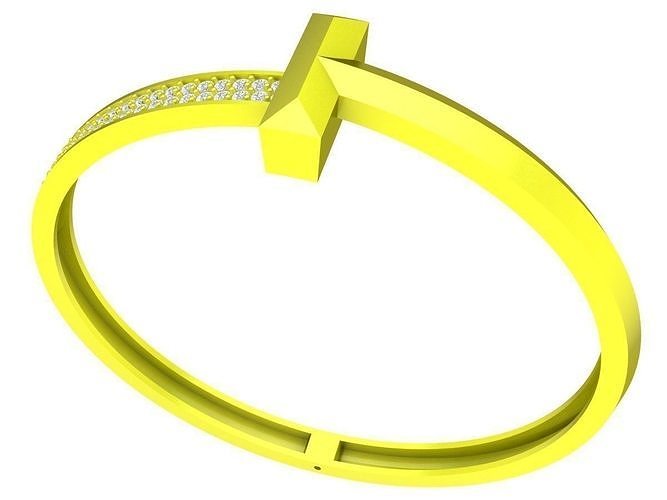 7949 luxury diamond women bangle bracelets 3D print model