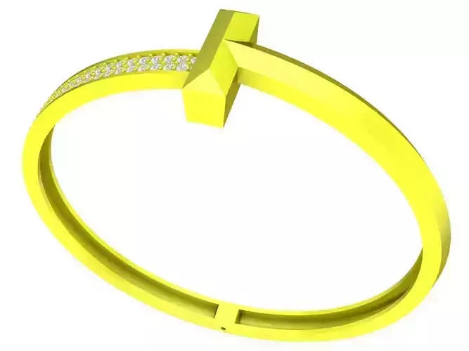 A7949 Luxury Diamond Women Bangle Bracelets 3D Model