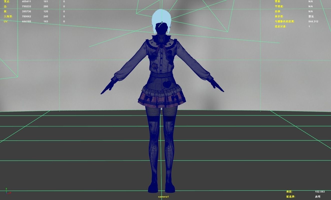 Beautiful girls    virtual idols     digital people 3D model_10