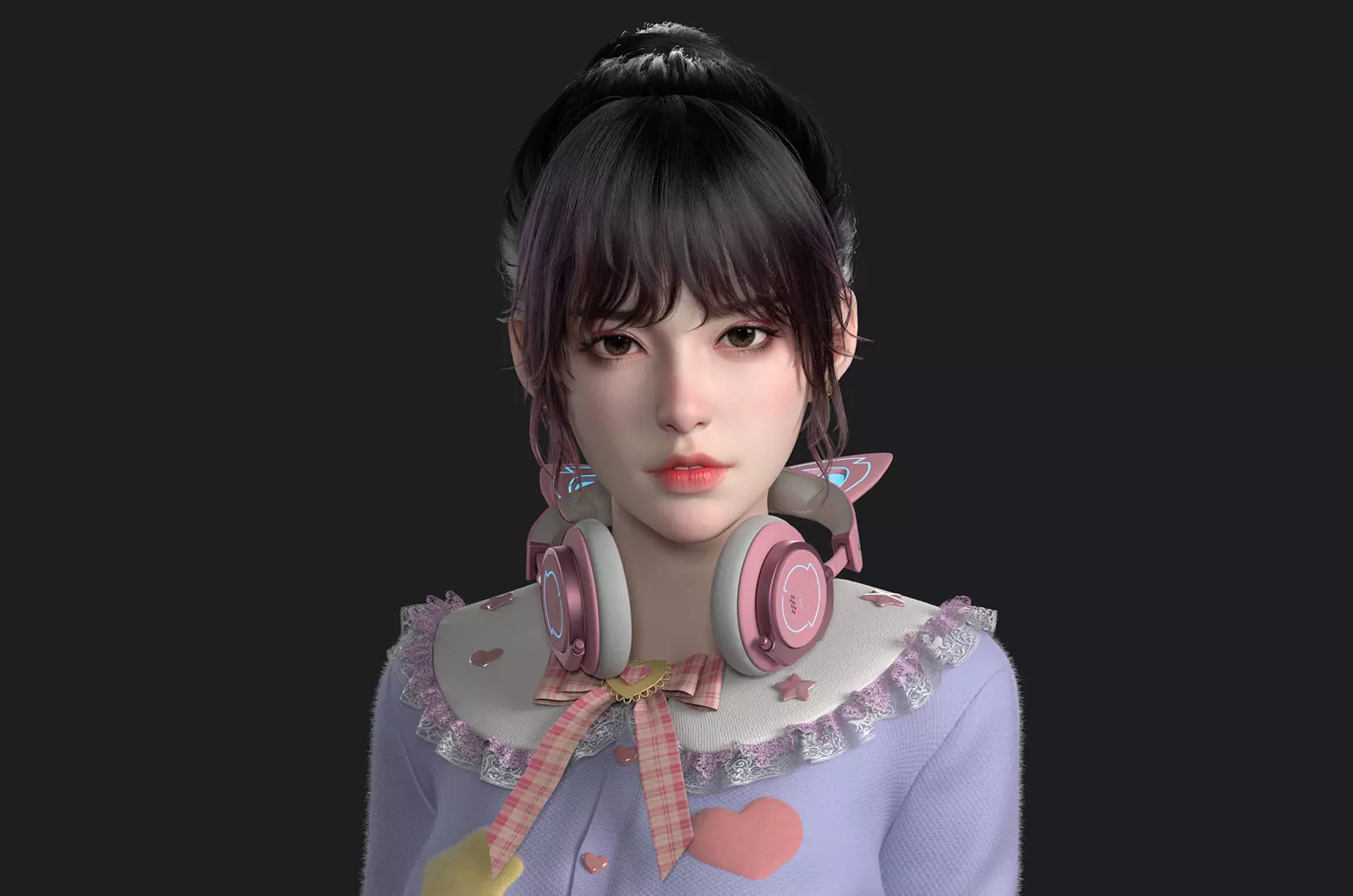 Beautiful girls    virtual idols     digital people 3D model_0