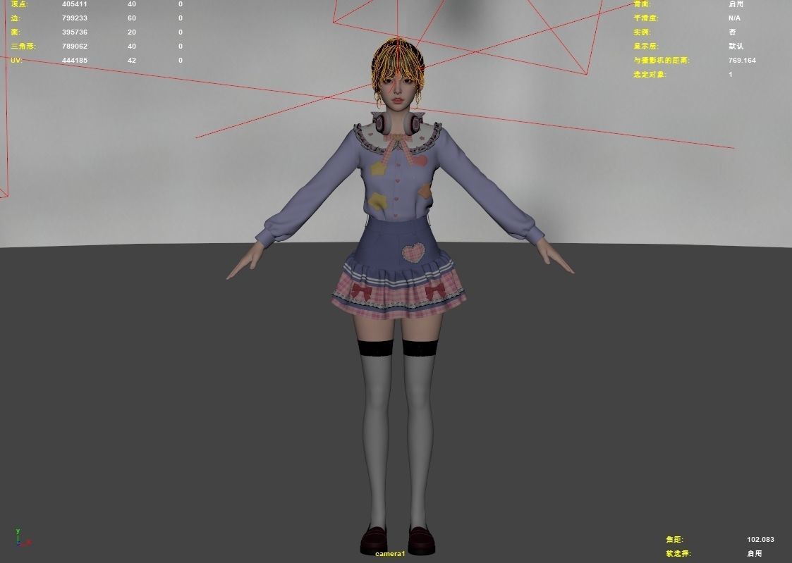 Beautiful girls    virtual idols     digital people 3D model_12