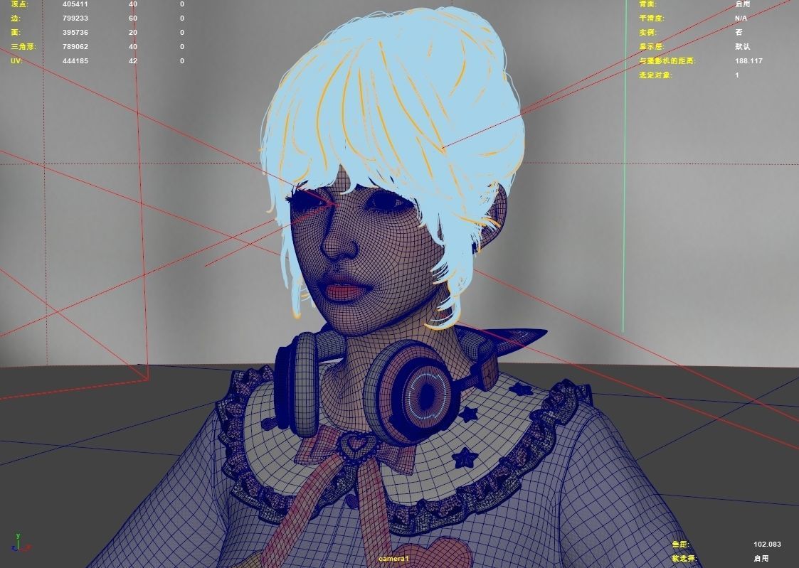 Beautiful girls    virtual idols     digital people 3D model_9