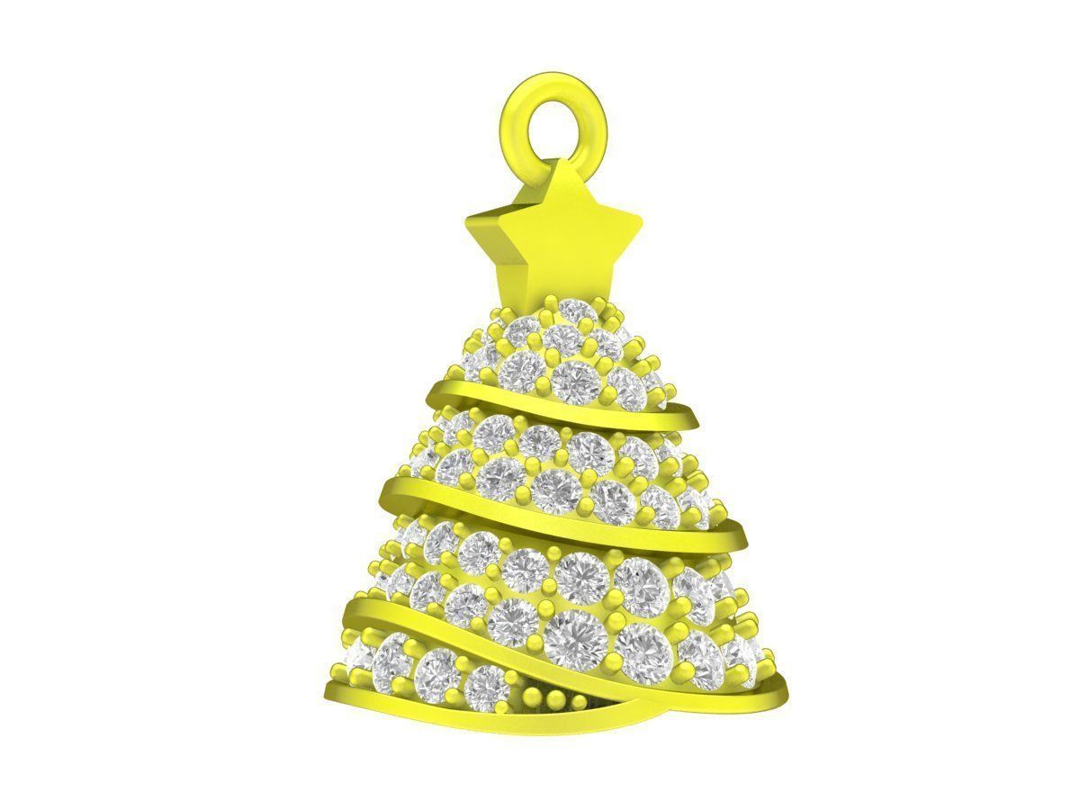 A7952 Diamond Noel Tree Pendant 3D Model 3D print model_3