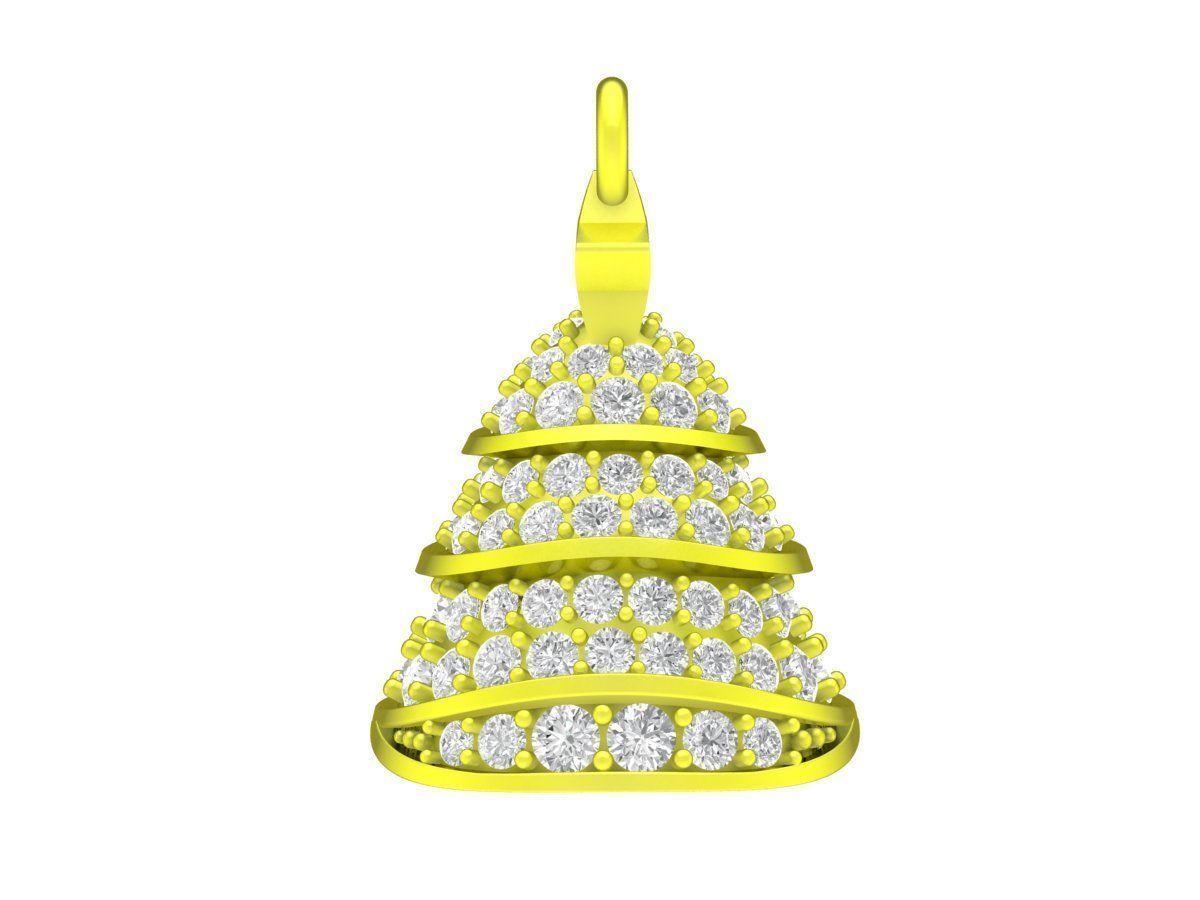 A7952 Diamond Noel Tree Pendant 3D Model 3D print model_2
