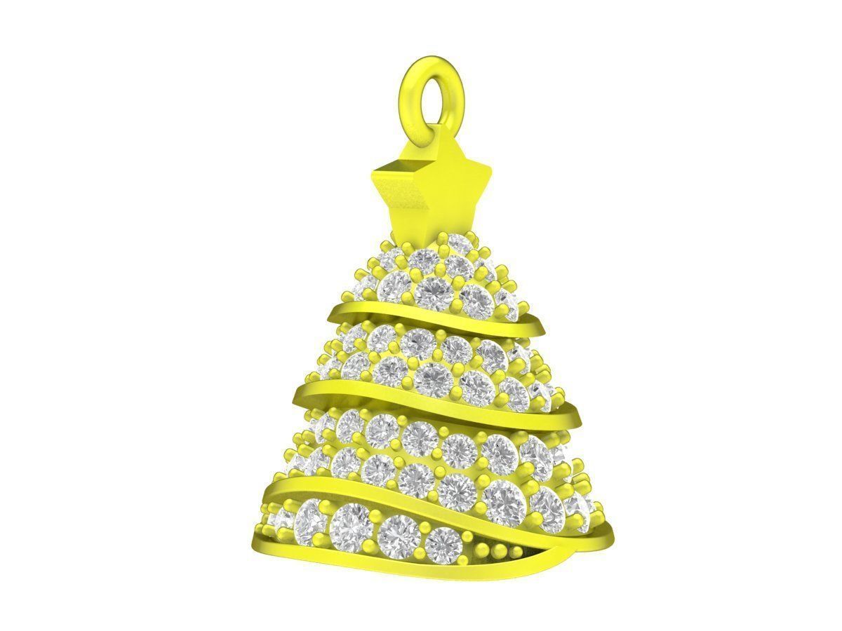 A7952 Diamond Noel Tree Pendant 3D Model 3D print model_4