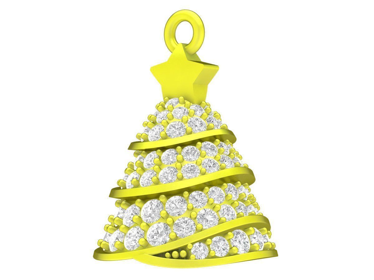 A7952 Diamond Noel Tree Pendant 3D Model 3D print model_1