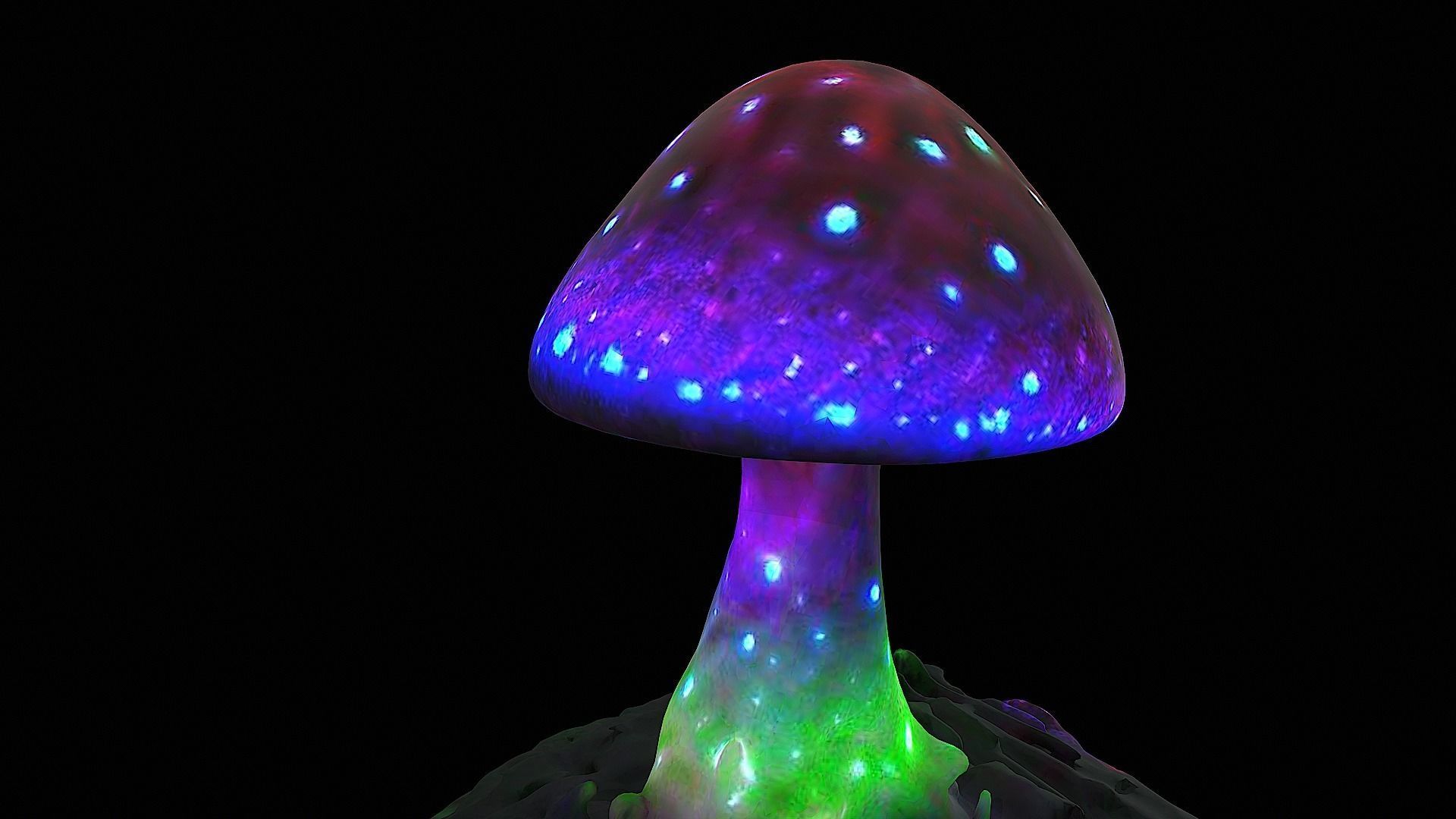 glowing mushroom 3D model_7