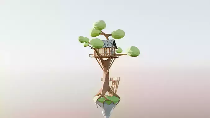 LowPoly Tree House 