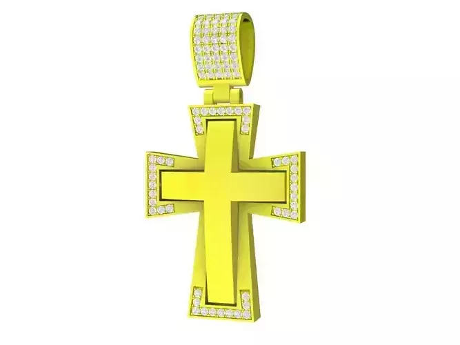 7913 luxury diamond cross pendant