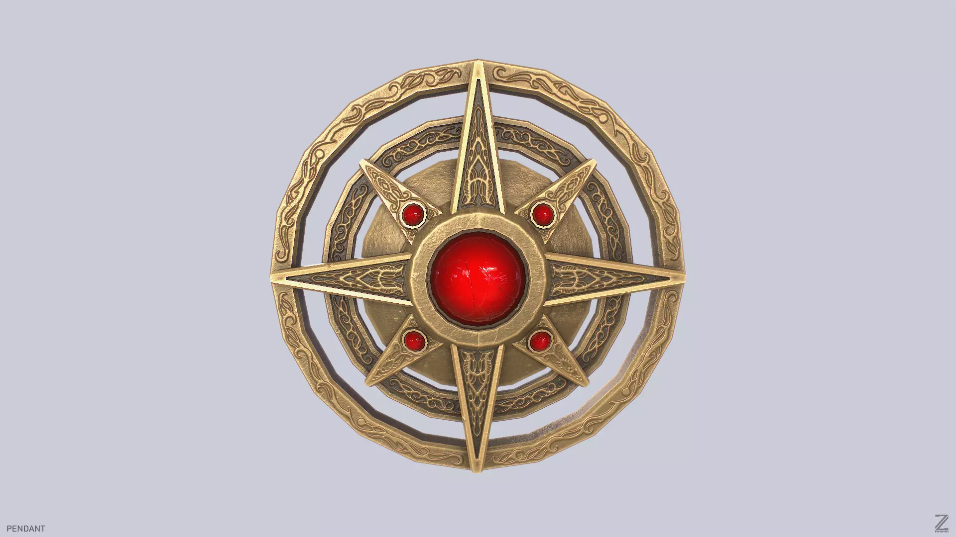Pendant Low-poly 3D model_0
