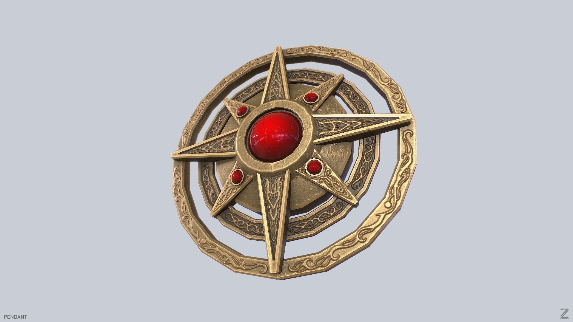 Pendant Low-poly 3D model_6