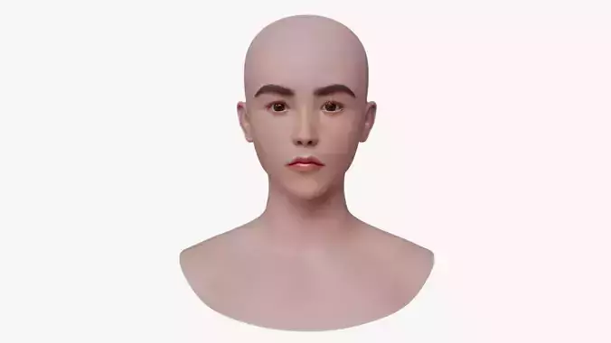 Asian Female Head Mesh Metahuman Unreal Topology Asian Girl v1