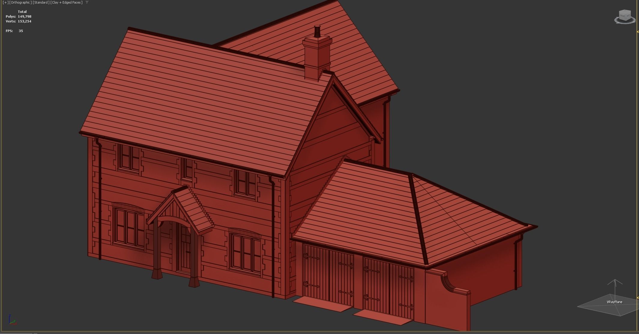 British House Bosc 4D 3D model_7