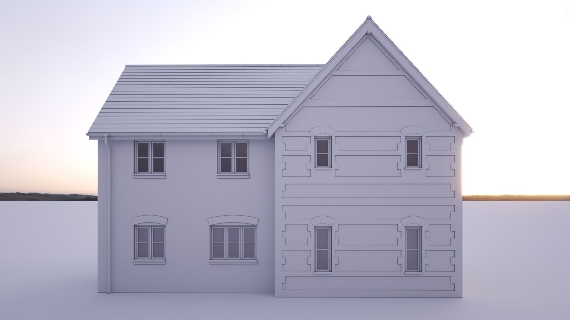 British House Bosc 4D 3D model_3