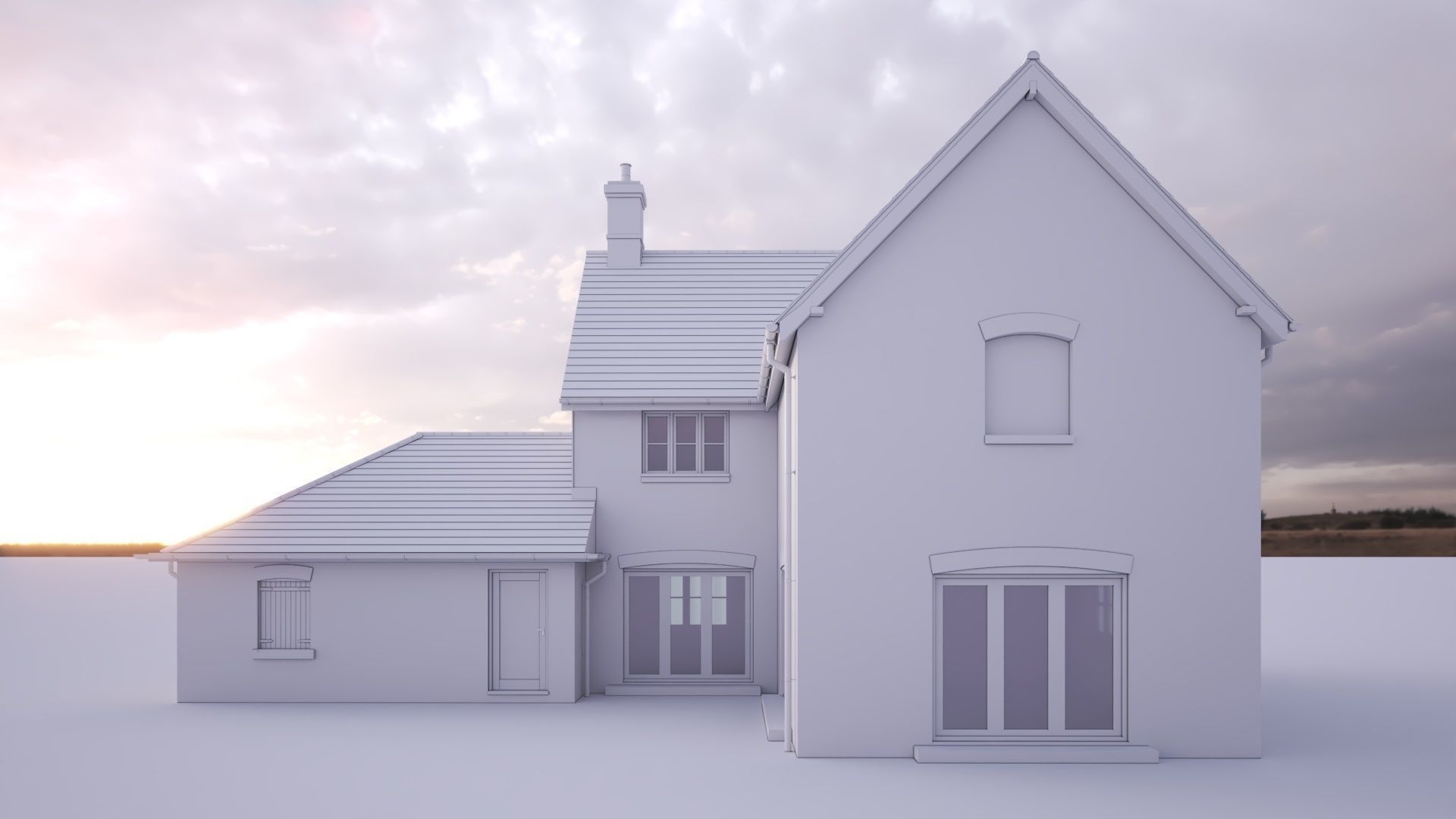 British House Bosc 4D 3D model_4