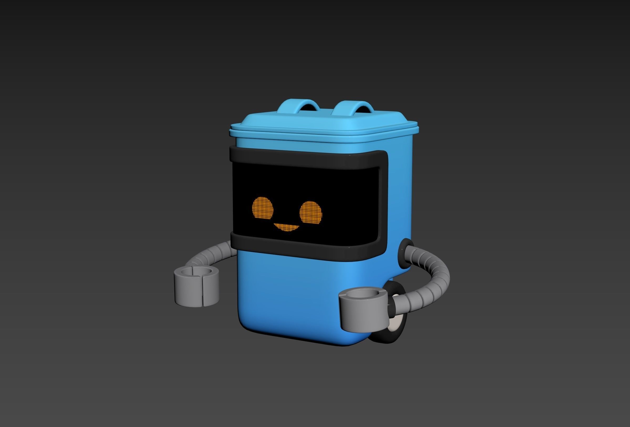 Character317 Trash Can Robot 3D model_14