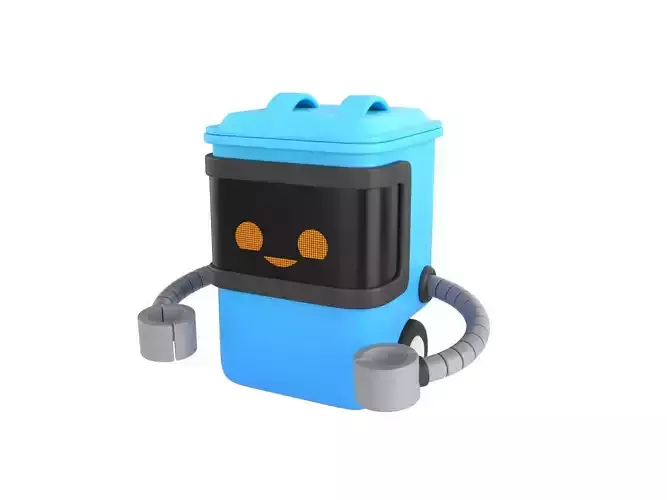 Character317 Trash Can Robot 3D model Character317 Trash Can Robot 3D model