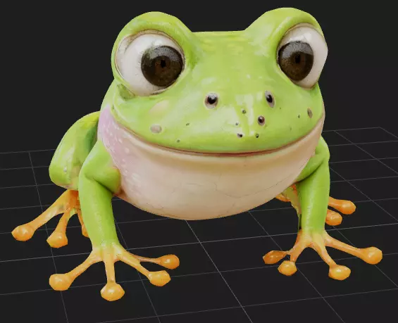 cute cartoon frog 3D 3D print model_0
