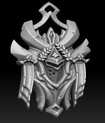 Knight keychain bas-relief 3d print