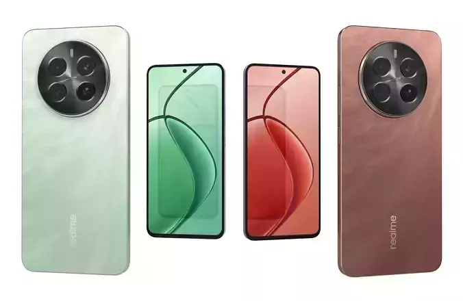 Realme P1 Brown And Green