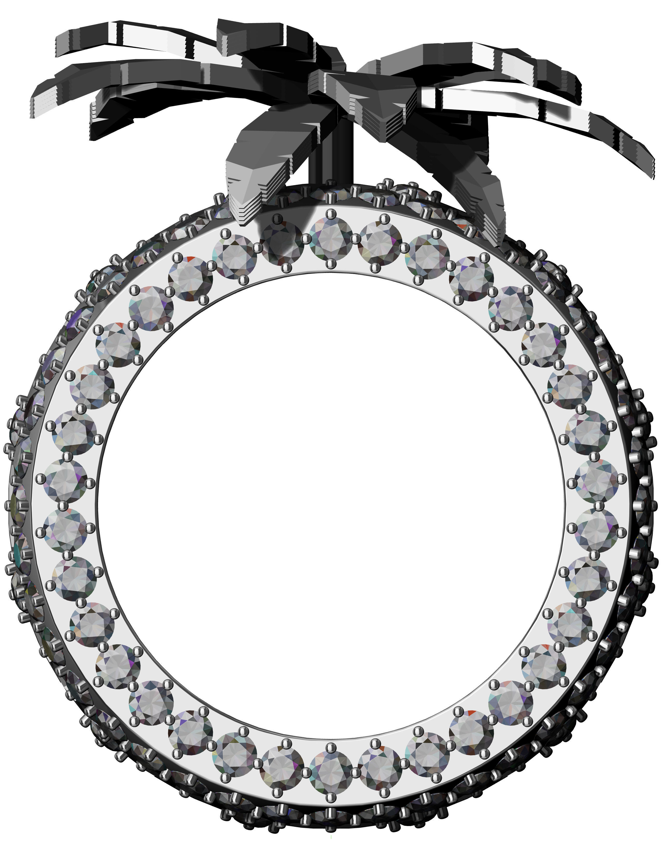 11mm Palm Tree Honeycomb Ring 3D print model_4