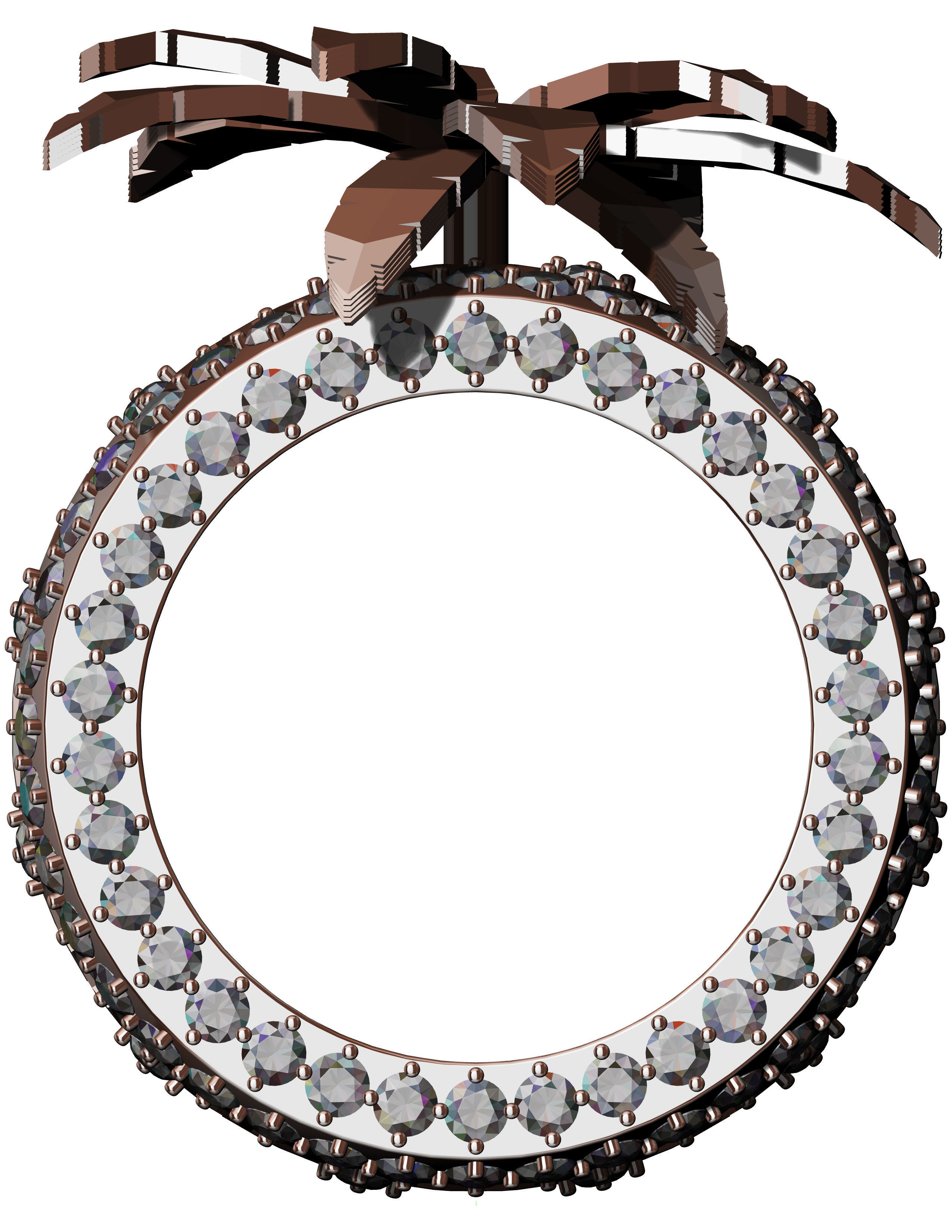 11mm Palm Tree Honeycomb Ring 3D print model_5