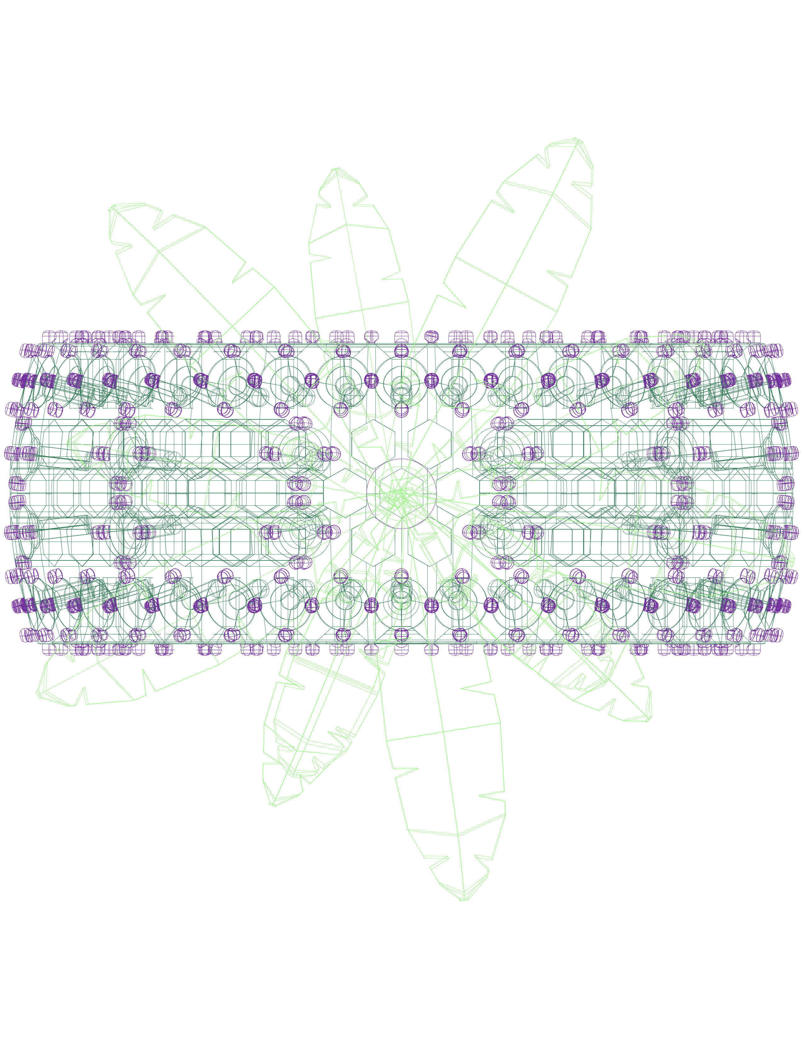 11mm Palm Tree Honeycomb Ring 3D print model_15