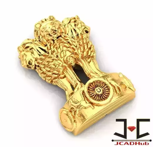 0197 - Ashok Stambh Logo STL 3D print model