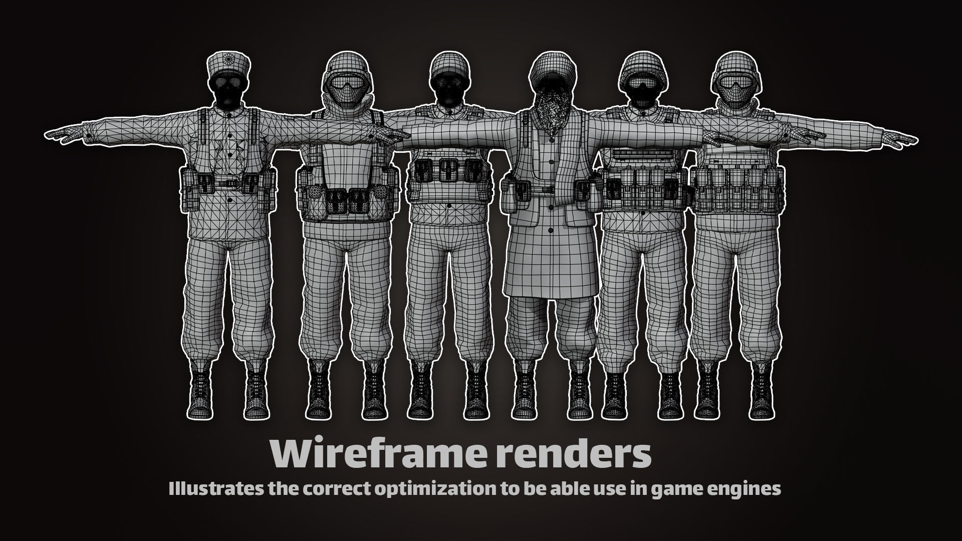 character collection 01 Low-poly 3D model_8