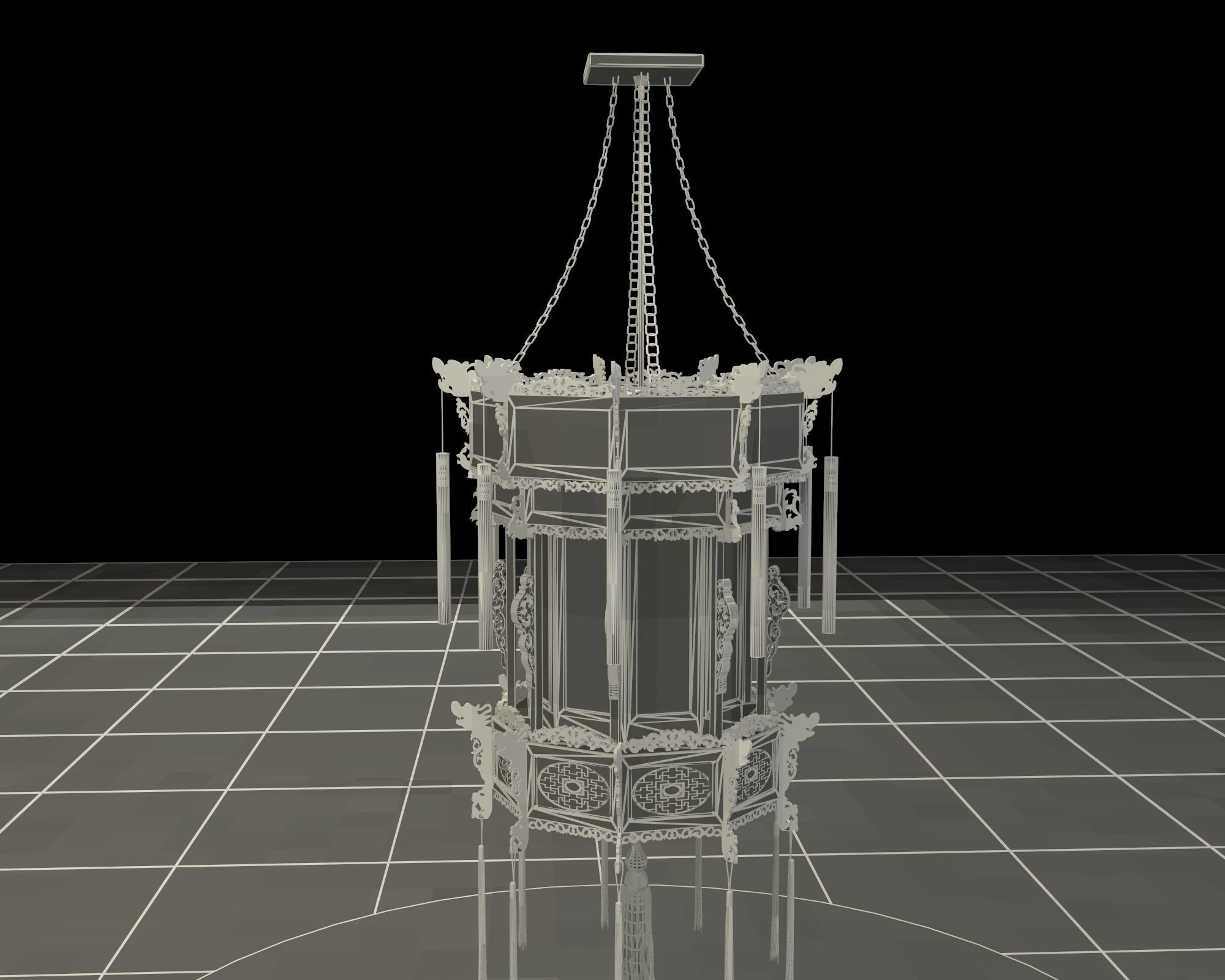 Chinese palace lantern   3D model_6