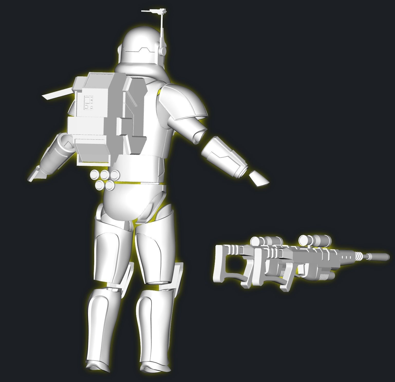 Clone Force 99 Crosshair One12 Scale Armor Kit 3D print model_1