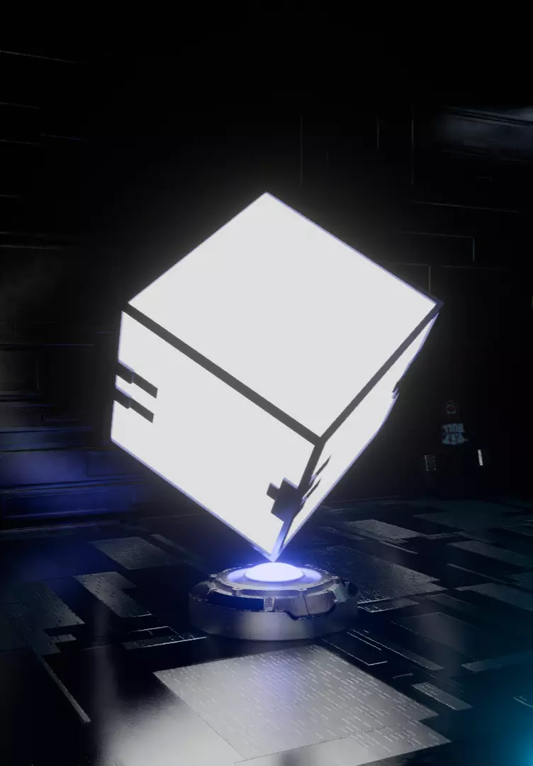 Holo Cube Free low-poly 3D model