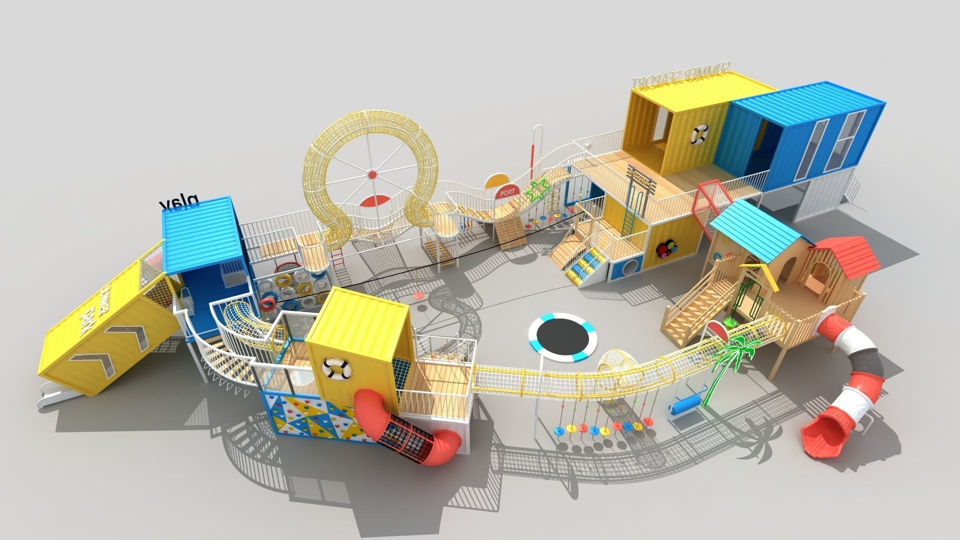 Sunset Harbor Playground 3D model_7