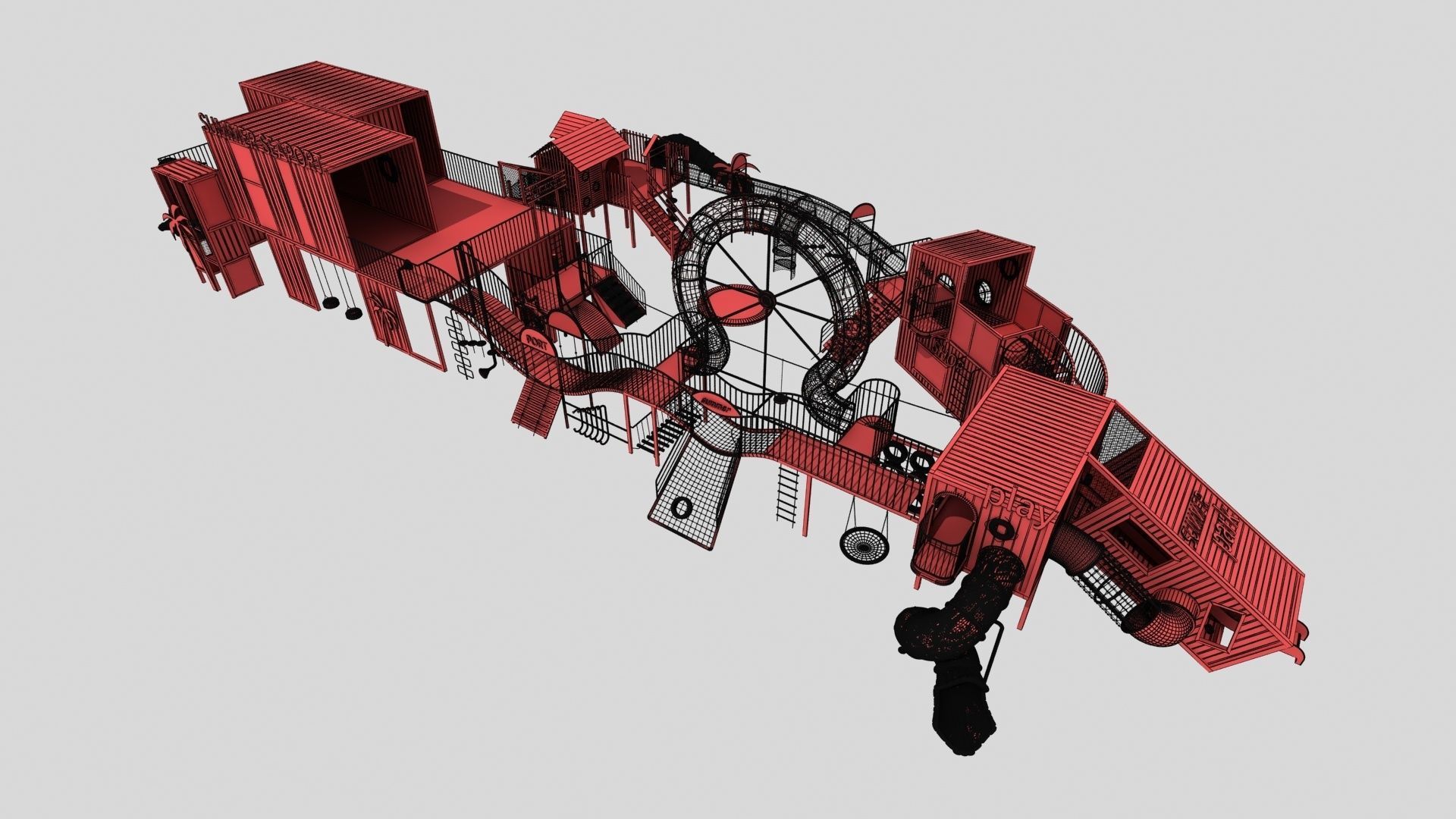 Sunset Harbor Playground 3D model_8