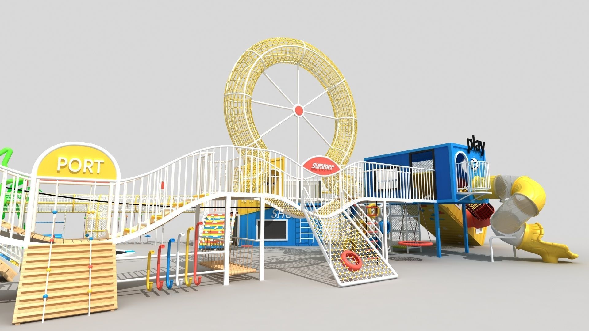 Sunset Harbor Playground 3D model_5