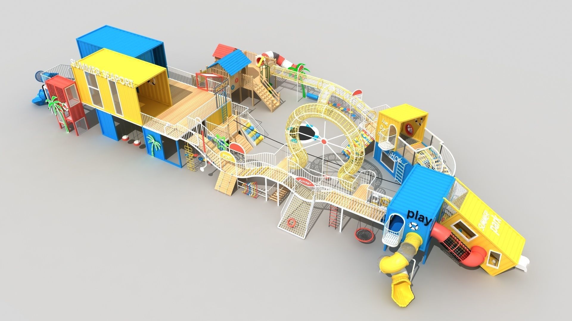 Sunset Harbor Playground 3D model_2