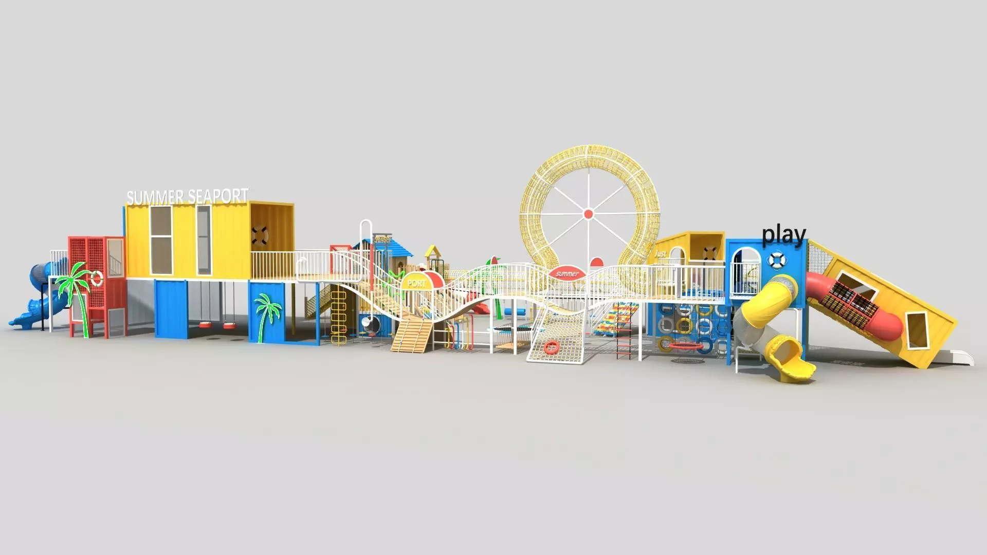 Sunset Harbor Playground 3D model_0