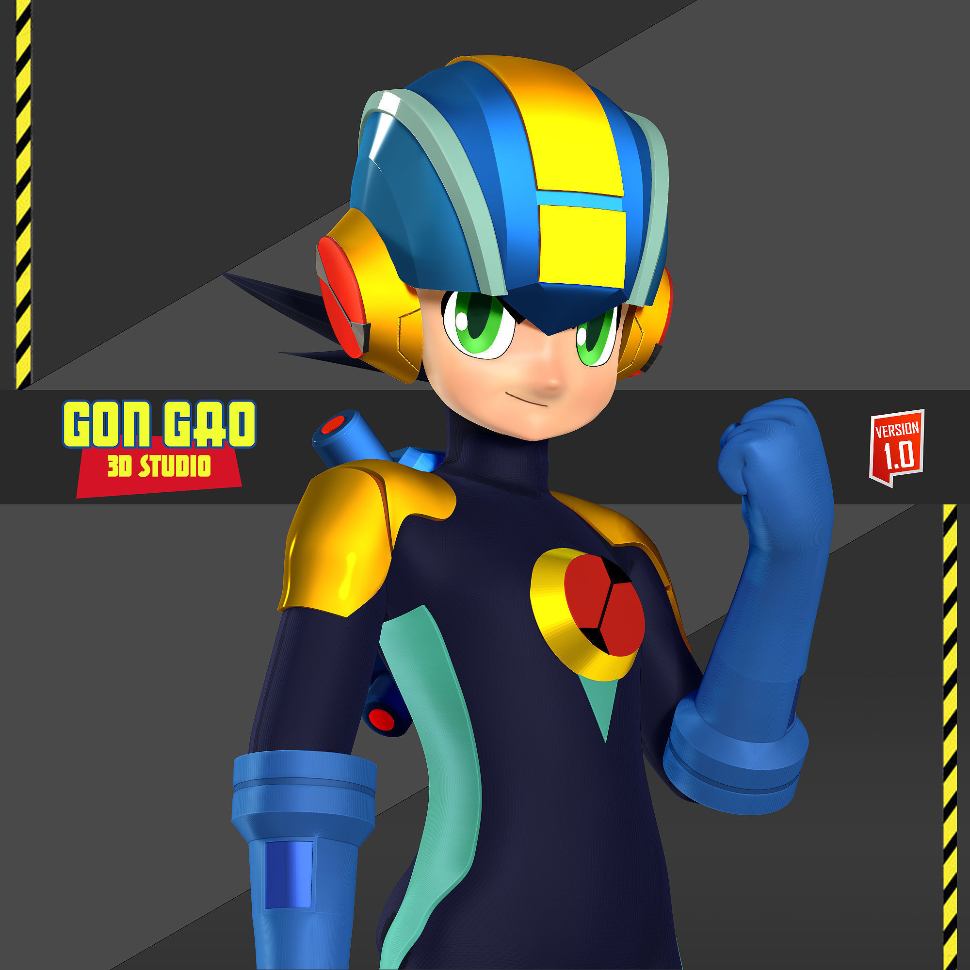 Mega Man Battle Network 3D print model_5