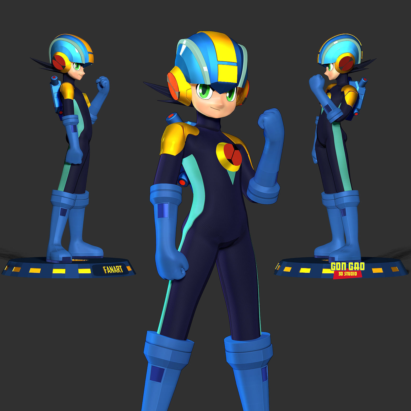 Mega Man Battle Network 3D print model_1
